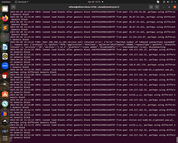 perhapsusingdifferentgenesisblock