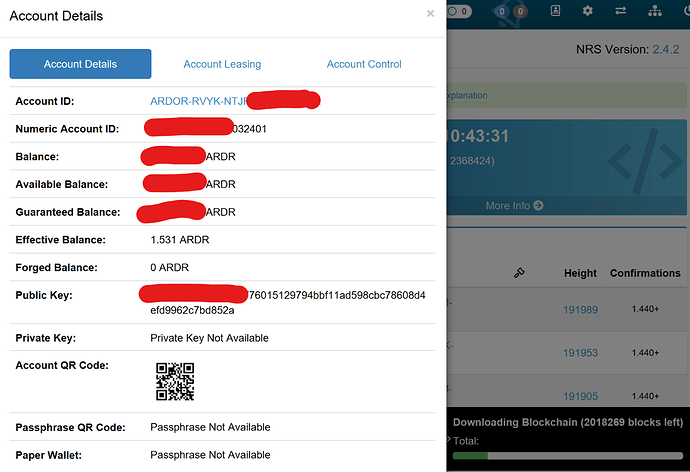 ardor Account info 2022-06-12